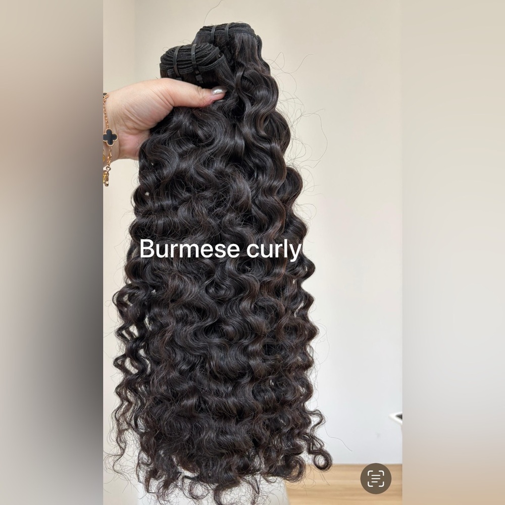 22” Inches Burmese Curly Raw Hair - Picture 4 of 6